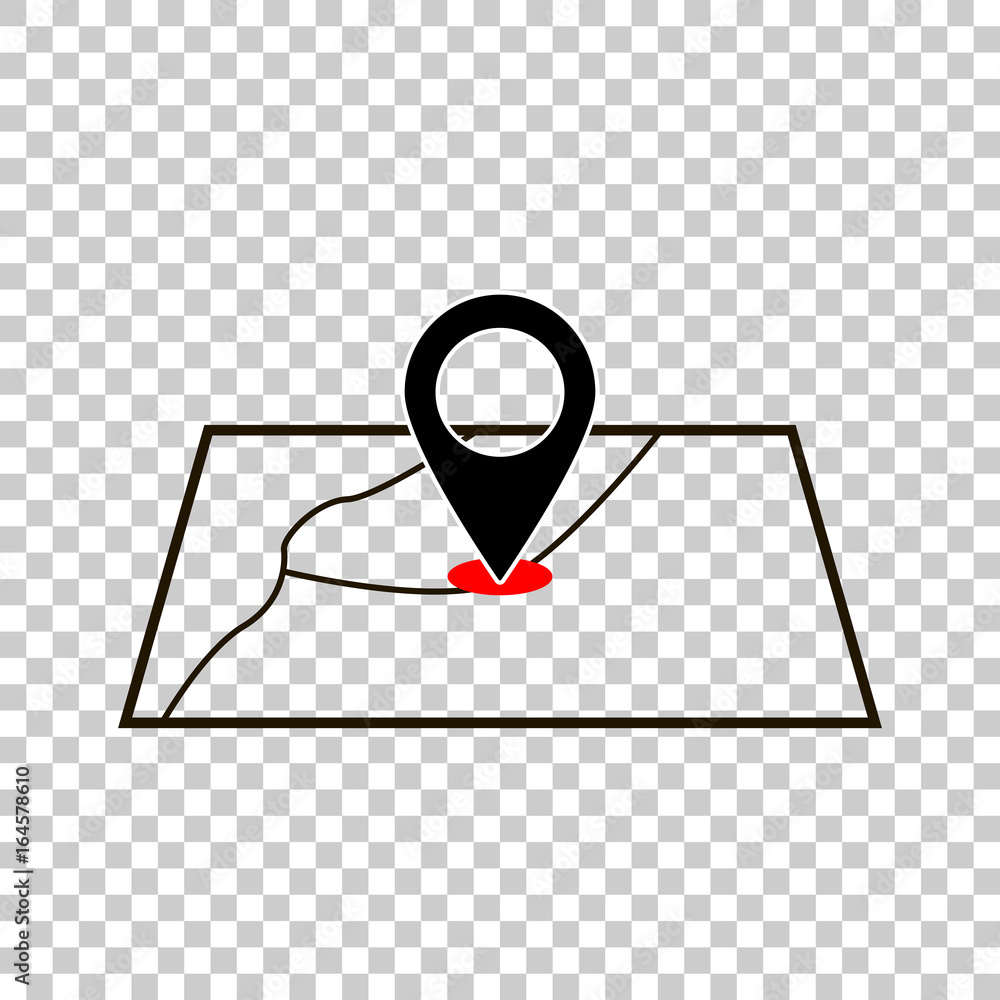 Aufkleber vector positioning icon. geolocation. location. a mark on the map. vector icon