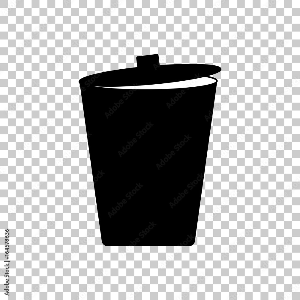 Aufkleber the garbage container. vector icon trash can. waste.