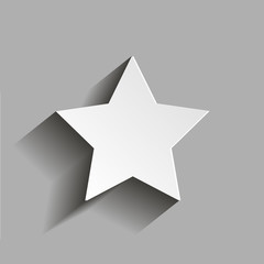 Vector star icon.  Vector icon with shadow.