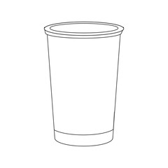 portable cup disposable beverage fresh icon