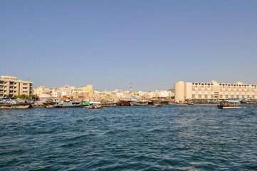 Panorama of the city in the Arabian desert Dubai