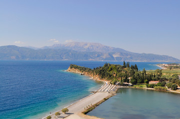Panorama of continental Greece, famous for the acropolis of Athens and the ancient delphi