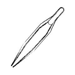 Obraz premium Medical tweezer isolated
