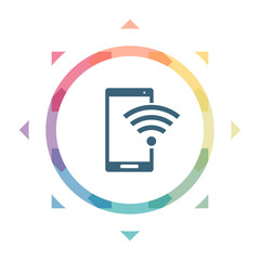 buntes Symbol - Smartphone Verbindung