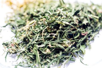 Powder of Cannabis (Drugs), Analysis of Cannabis in laboratory.