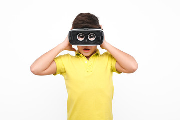 Boy in VR headset