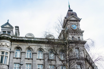 Obraz premium Street view of church landmarks of Dublin Ireland