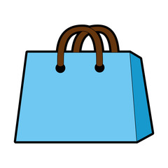 shopping bag icon over white background vector illustration