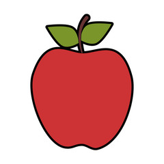 apple fruit icon over white background vector illustration