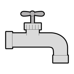 water faucet icon over white background vector illustration