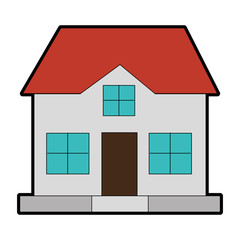 house icon over white background vector illustration