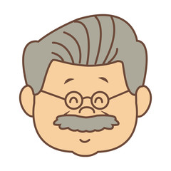 portrait happy grandfather man family person