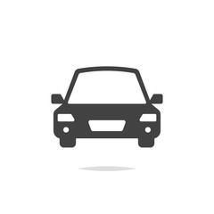 Car front view icon vector