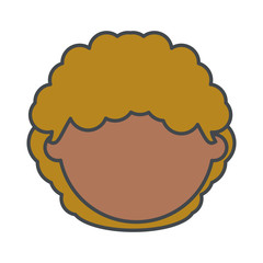 Kid faceless cartoon