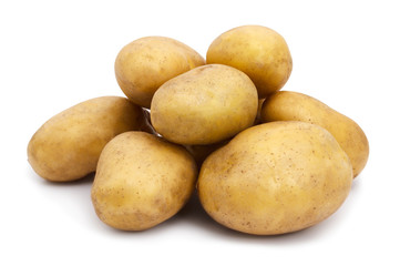 potatoes isolated on white background
