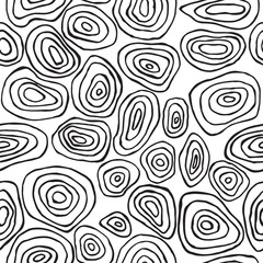 Seamless vector pattern with distorted concentric circles.