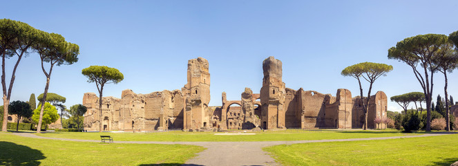Baths of Caracalla, ancient ruins of roman public thermae
