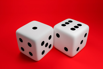 Concept of dice game.,3D rendering
