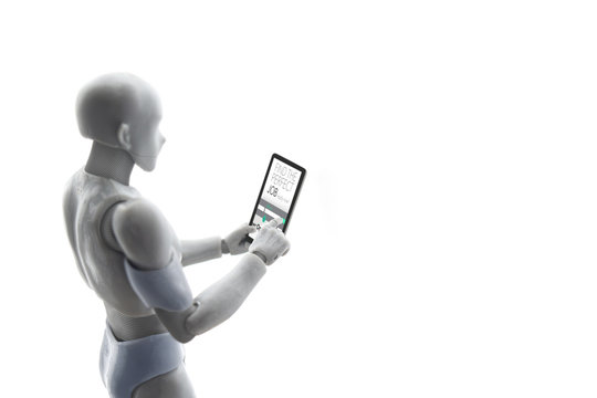 Robot searching job - Replacing humans concept