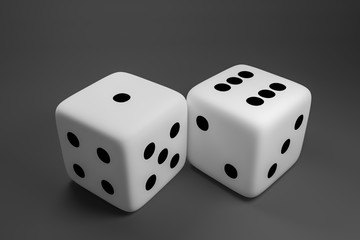 Concept of dice game.,3D rendering