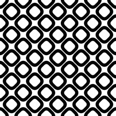 Repeating monochrome square pattern - halftone vector background graphic from diagonal rounded squares