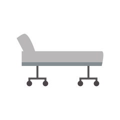 Stretcher hospital isolated