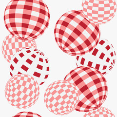 Fototapeta premium Plaid 3d balls seamless pattern vector