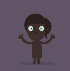 Cute human silhouette vector illustration