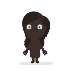 Cute human silhouette vector illustration