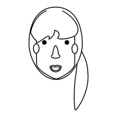 Woman face cartoon