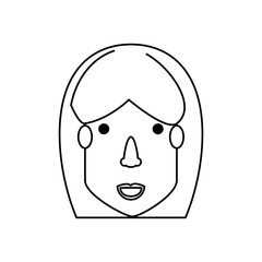 Woman face cartoon