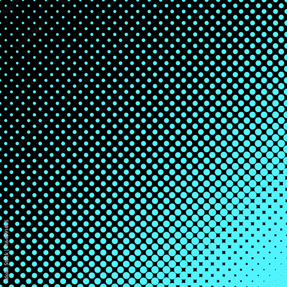 Poster geometric halftone dot pattern background - vector graphic design from circles