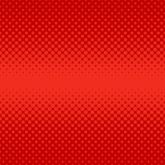 Red abstract halftone dot pattern background - vector graphic design from circles