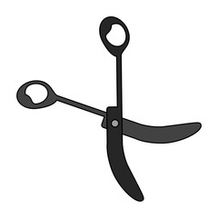 Medical scissors over white background vector illustration