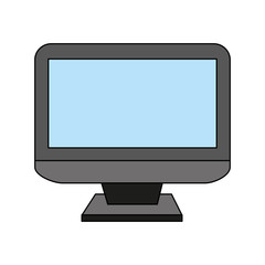 Fototapeta premium computer screen over white background vector illustration