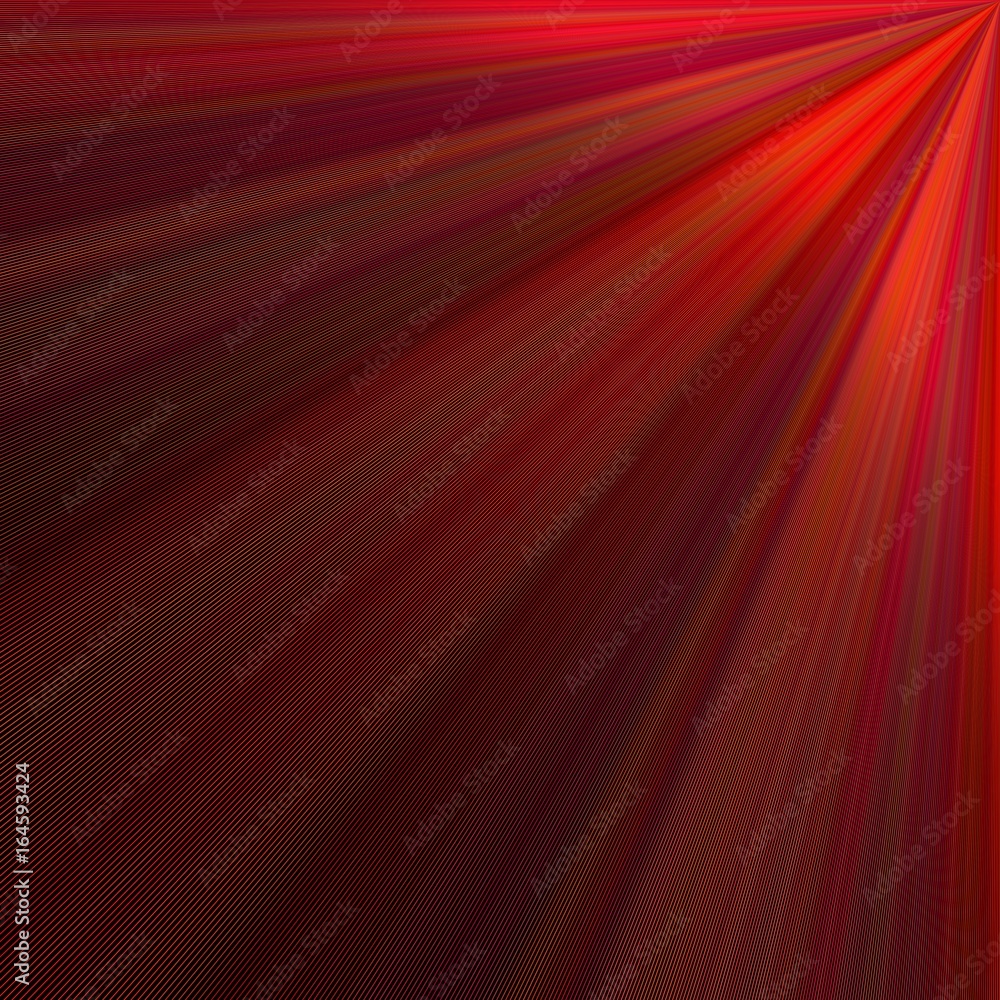 Poster Red abstract ray background design - vector graphic from rays