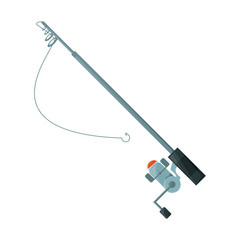 Fishing rod isolated