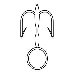 Fishing hook isolated