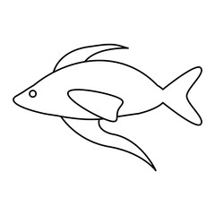 Fish cartoon isolated