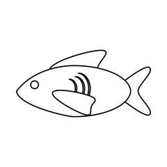 Fish cartoon isolated
