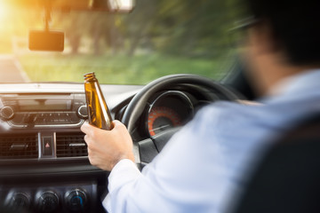 Drinking Beer or alcoho while Driving a Car