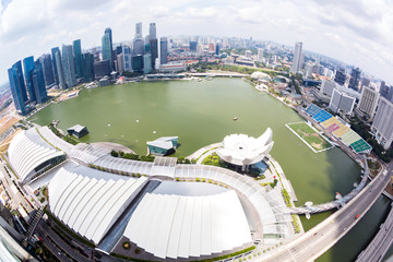 Fototapeta na wymiar Aerial View of Singapore
