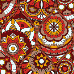 pattern with mandalas. Vintage decorative elements. Hand drawn background. Islam, Arabic, Indian, ottoman motifs.