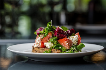 Bruschetta with vegetables