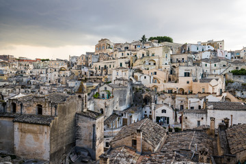 Fototapeta na wymiar Matera, landscape of Sasso Caveoso