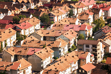 Roofs city old view