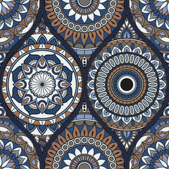 pattern with mandalas. Vintage decorative elements. Hand drawn background. Islam, Arabic, Indian, ottoman motifs.