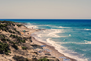Kos Island beach in the vicinity of Kefalos. Greece Island Kos