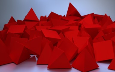 Abstract image of red triangles