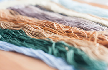 Set of colored threads